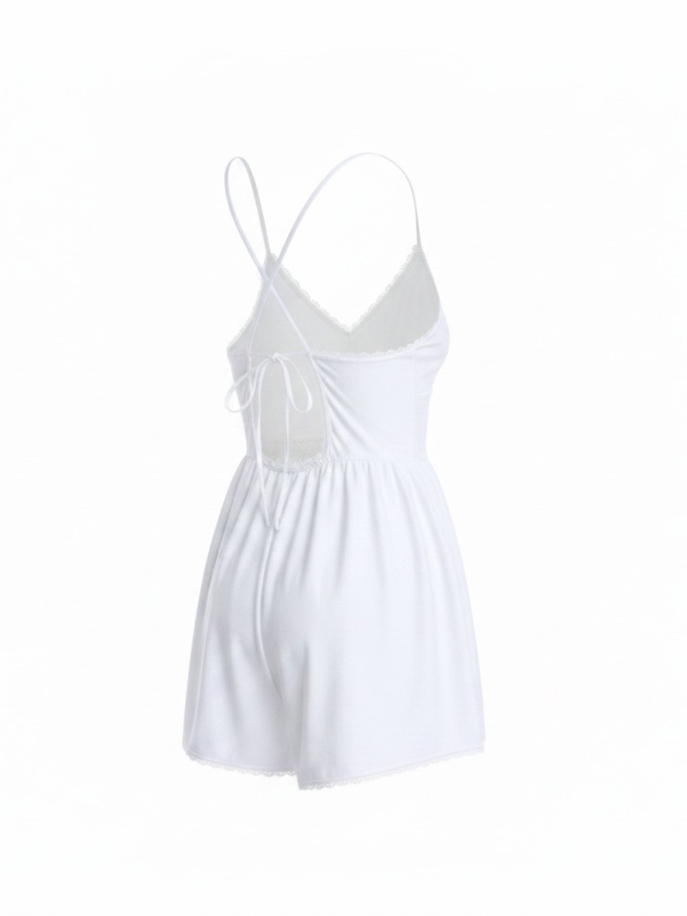 Susana Monaco String V Romper, Sugar - Picture 14 of 15